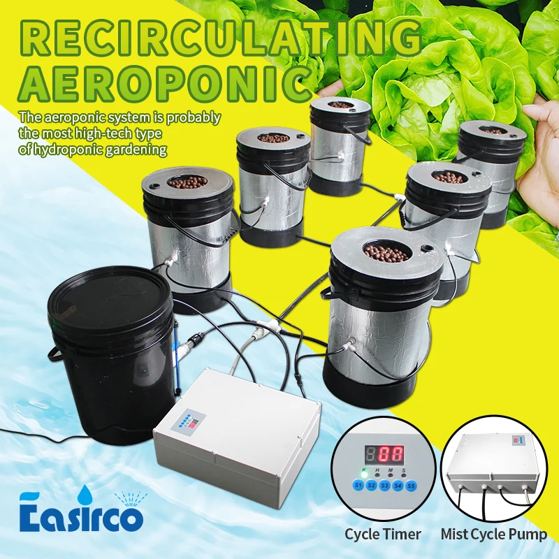 6 расти ведро рециркулируя aeroponics система с настраиваемым потоком воздуха клон kayfun гидропоники растущей системы; Принимаем индивидуальные