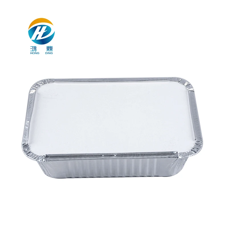 8011-o square 35 micron 25 micron aluminum foil lunch box food grade