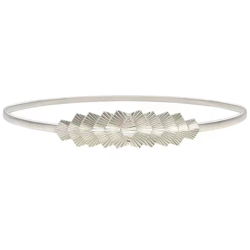 High Quality Summer Gold Skinny Metal waist Belt Elastic Designer Metal Chian Belt for Dress