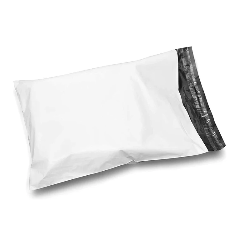 White Poly Mailer Bags Handle Courier Shipping Mailing Mailer Bag for Clothing Boxes