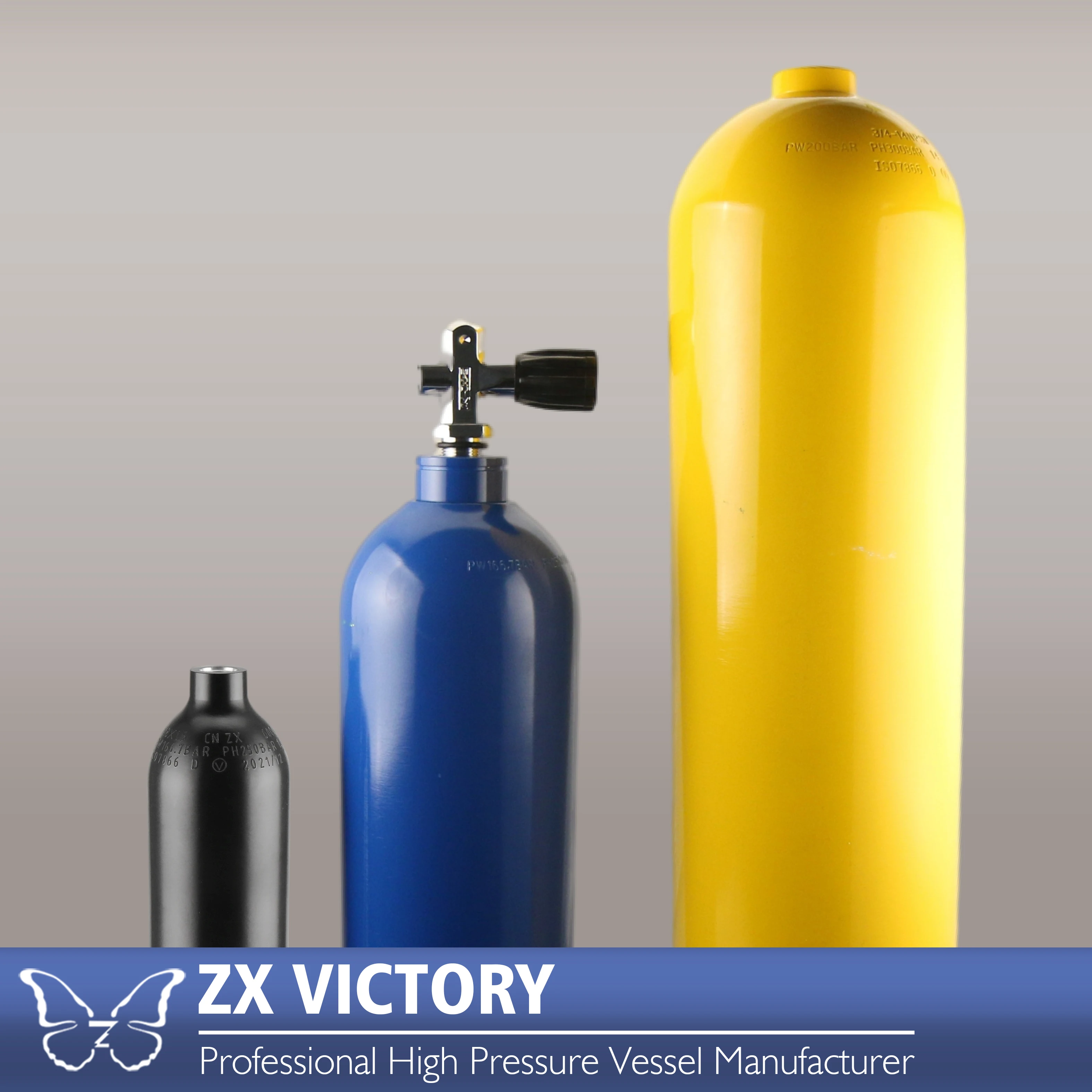 ZX S80 S40 S53 S63 S06 S19 TPED/DOT Factory tank Oxygene Scuba Diving Air Cylinder Bottle Tank O2 Oxygen Cylinder for Swimming