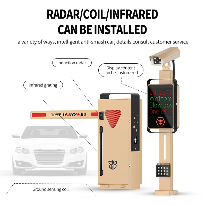 SWS high-end Parking Management System Automatic Parking Barrier Gate Boom Barrier Gate Automatic Parking Ticket System