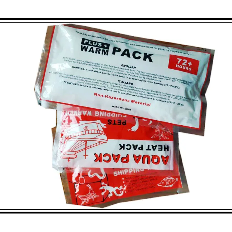 72 hours Long time Keep warming fish shipment 40+ Hour Warmth for Shipping Live Corals, Small Pets  air-activated heat packs