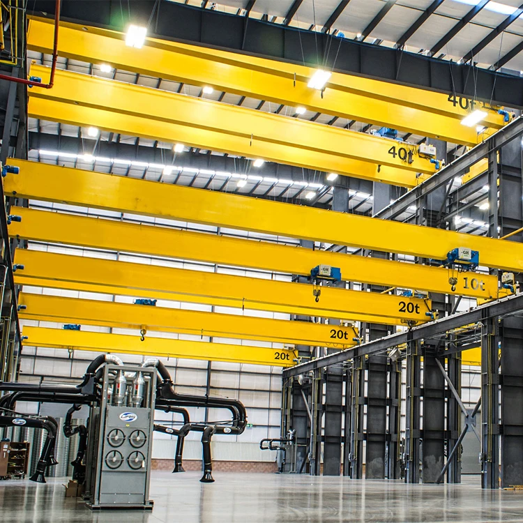 professional european hoist type low headroom eot 16ton single girder bridge crane manufacturer