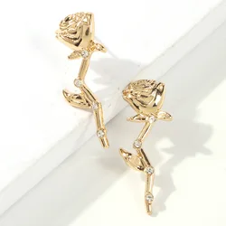 2020 Модные женские серьги-гвоздики с цветком розы
