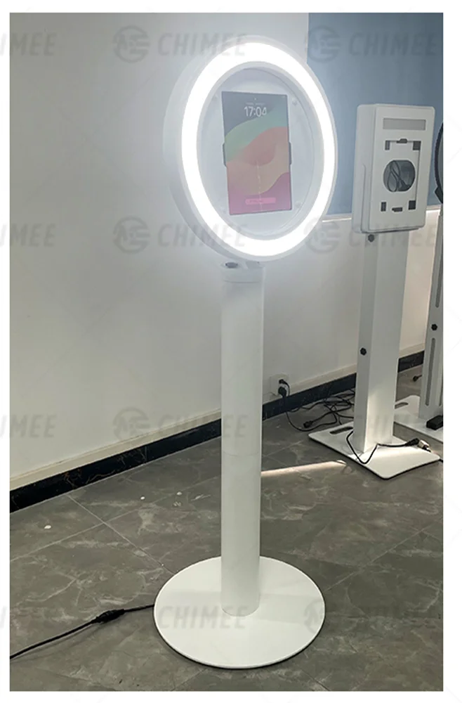 Happy New Year Portable Ring Led Light Magic Mirror ipad Photo Booth Machine Light Weight ipad Selfie Wedding Photo Booth