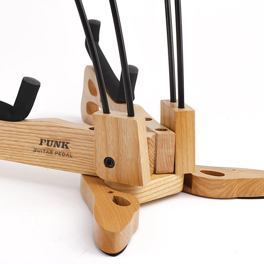 Custom Wooden Guitar Stand Rack Unit holder Wood Folding Guitar Rack for Classical Acoustic Electric Bass Guitar Display