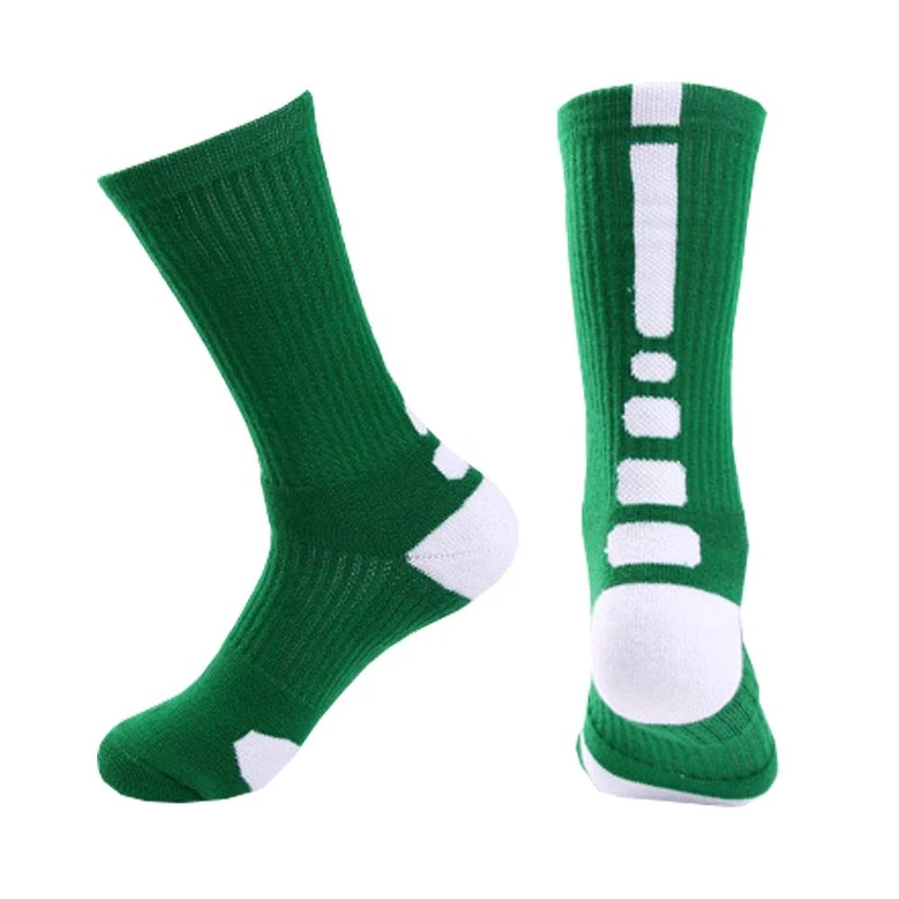Custom logo boys men athletic tennis basketball socks performance cushion crew socks for sports
