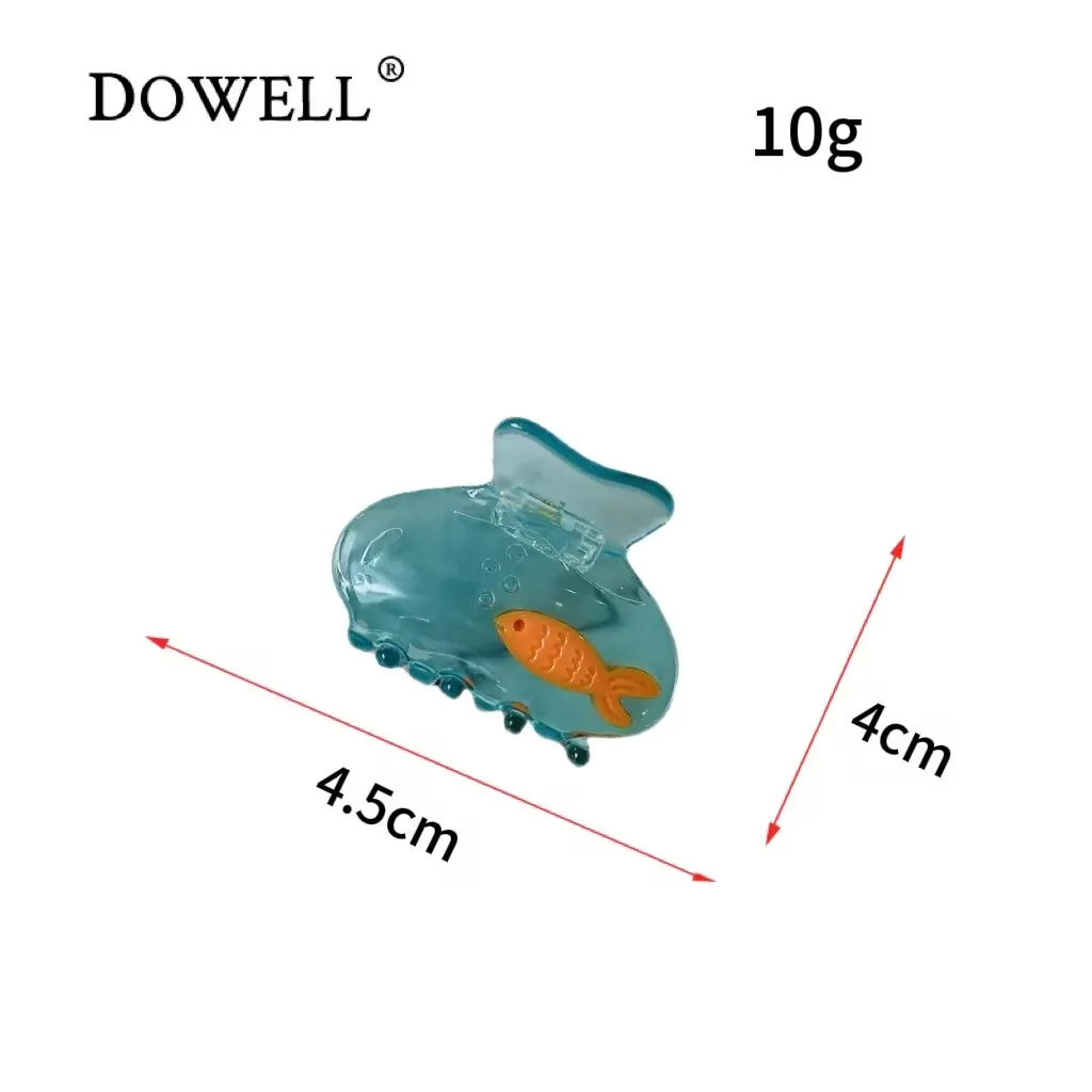Dowell New Design High Quality Cute Little Fish Shape Acetate Hair Claw