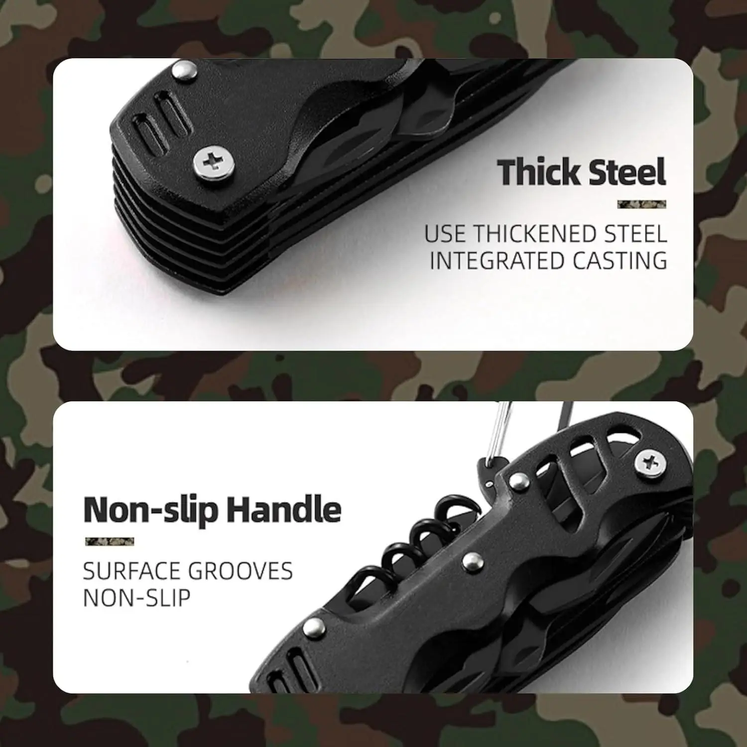 Peaktop   15 in 1 Pocket Tool Multitool ,Multifunctional Pocket Knife
