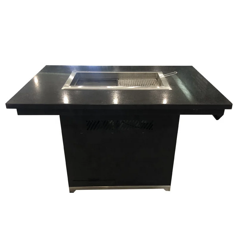 Smokeless Hot Pot Catering Equipment Furniture Korean BBQ Tables for Restaurant
