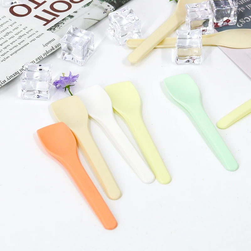Производитель, оптовая продажа, ложка для йогурта, ложка для мороженого, одноразовая Экологически чистая одноразовая ложка
