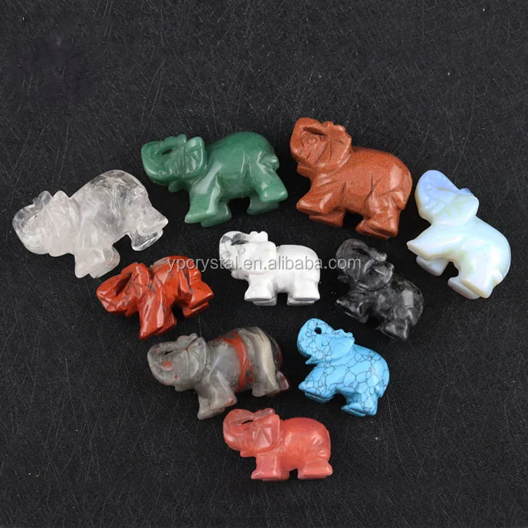 Natural Reiki Crystal Carved Animals Craft White Jade Quartz Crystal Carving Bear