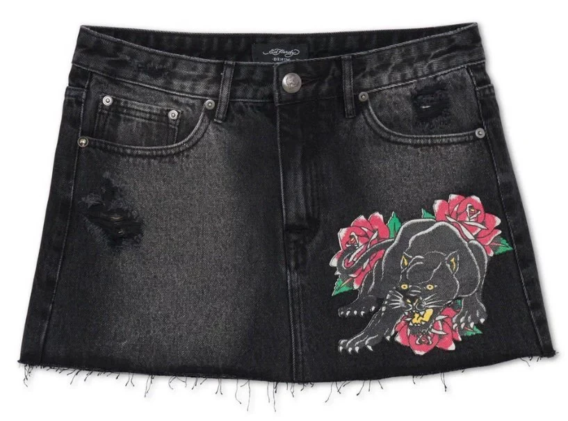 Hollow Out Pencil Skirt Denim Breathable Denim girl skirt
