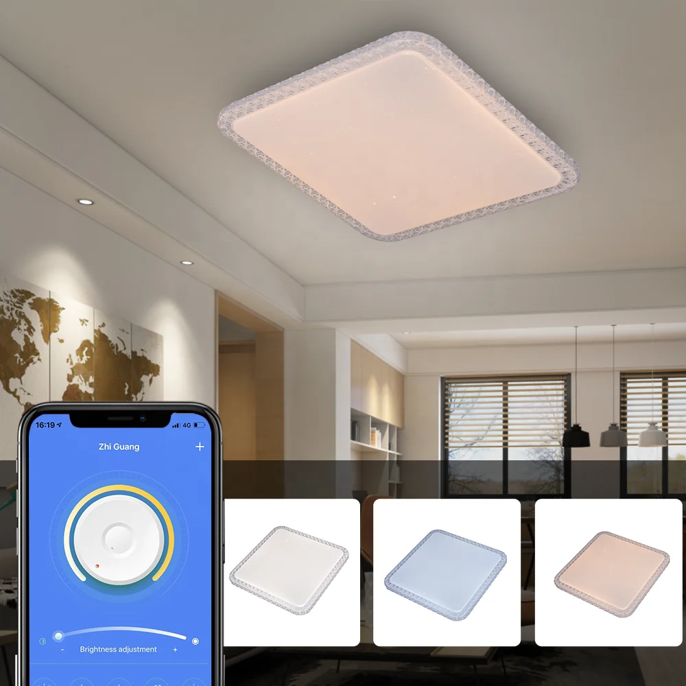 Remote Control 5000K LED Ceiling Light Flush Mount 36W 2880LM Round LED Ceiling Lamp for Kitchen bedroom hallway Stairwell