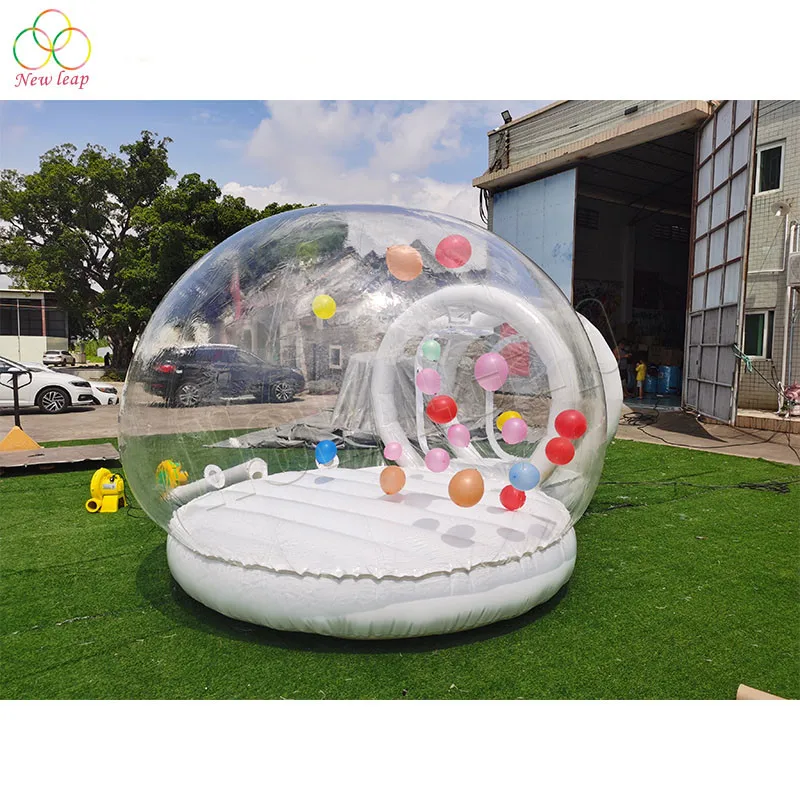 new design airtight jumping mat combo bubble tent dome house