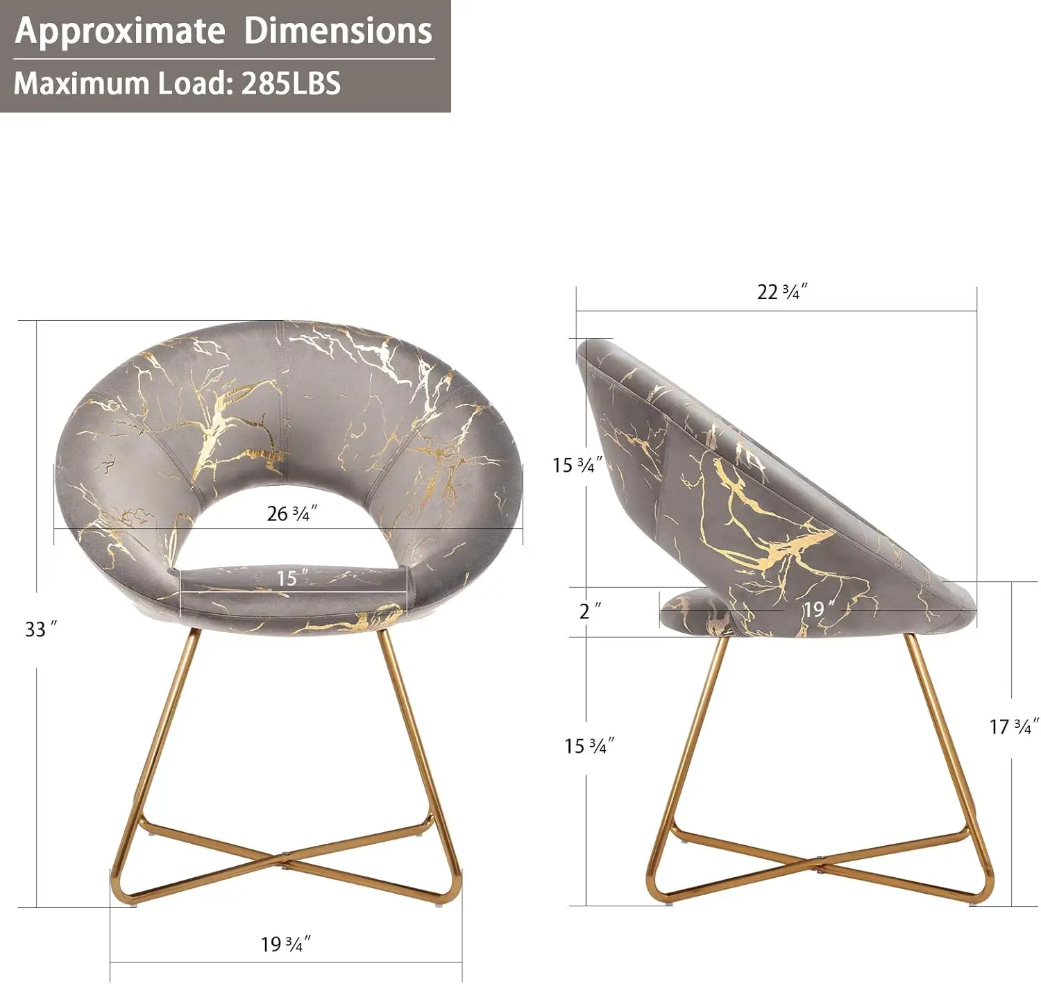 Стулья для столовой с золотыми ножками