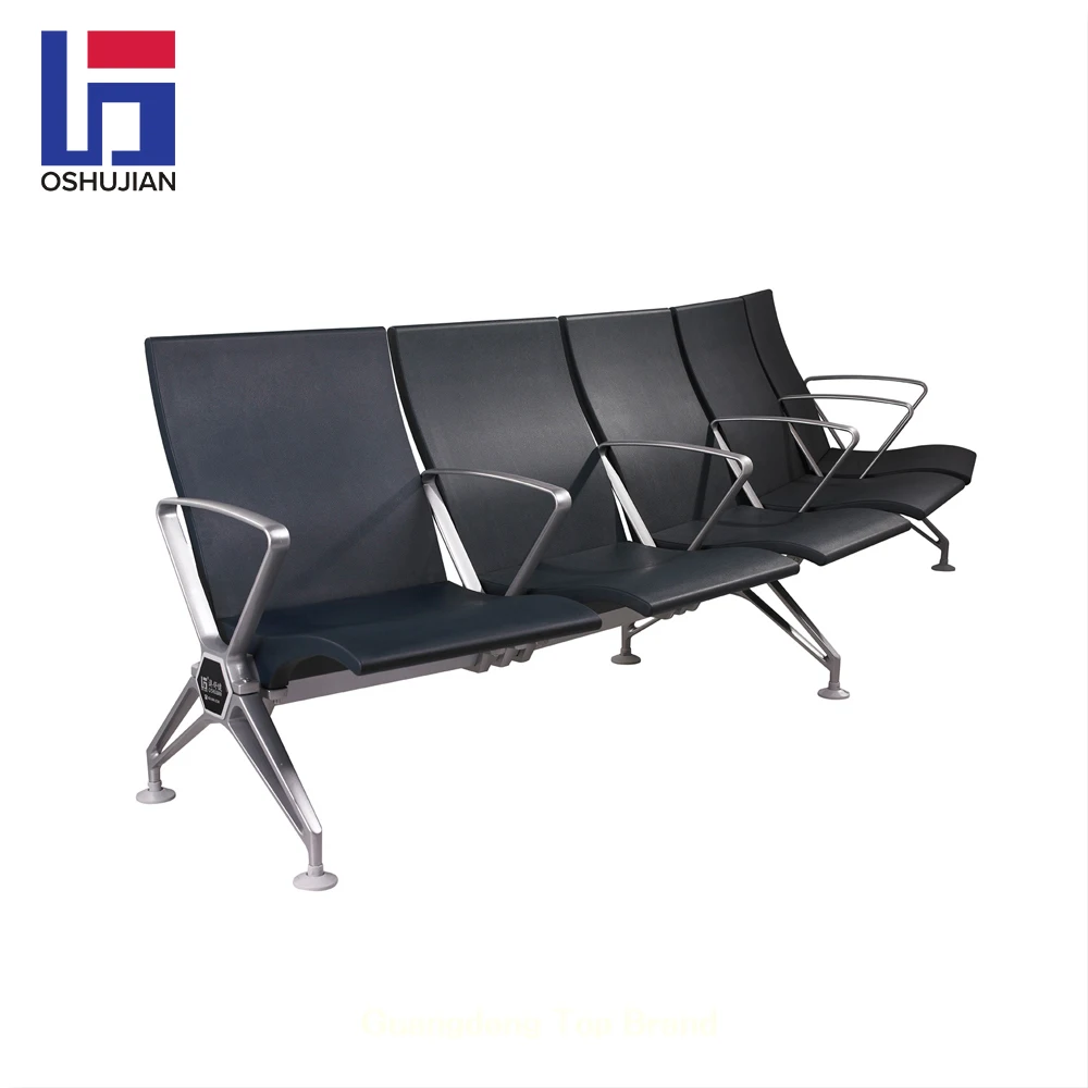 Airport reception 5 seater waiting room chair injected pu seats