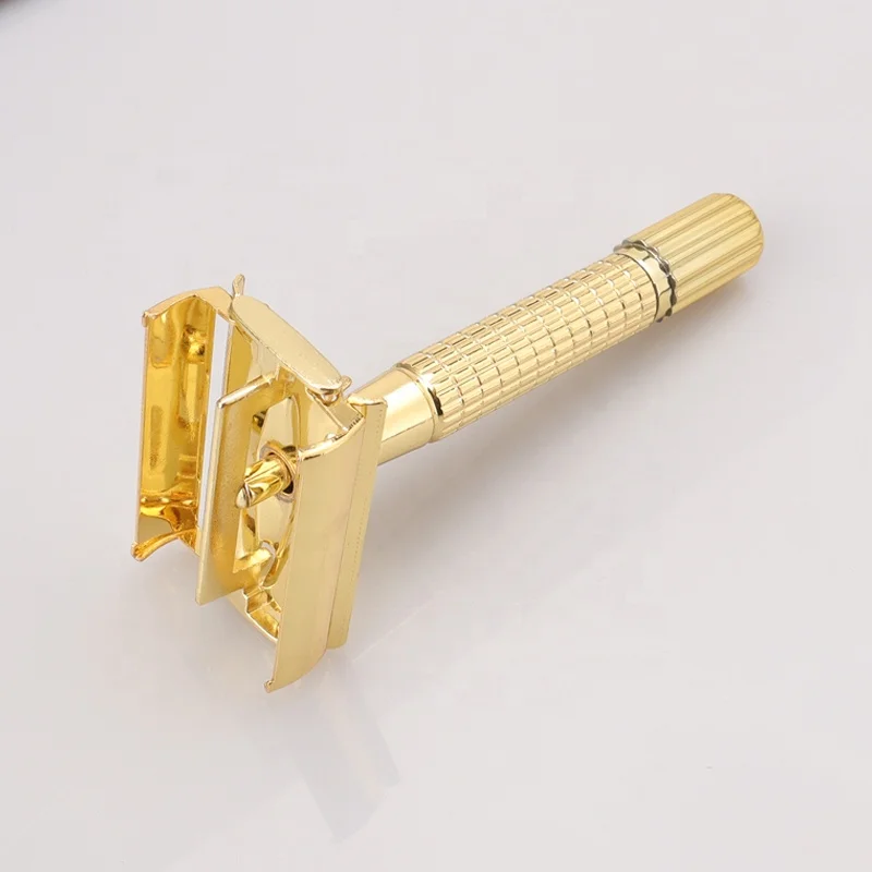Gold Color Butterfly Opening Razor Twin Blade Twist to Open Double  Edge Blade Razor