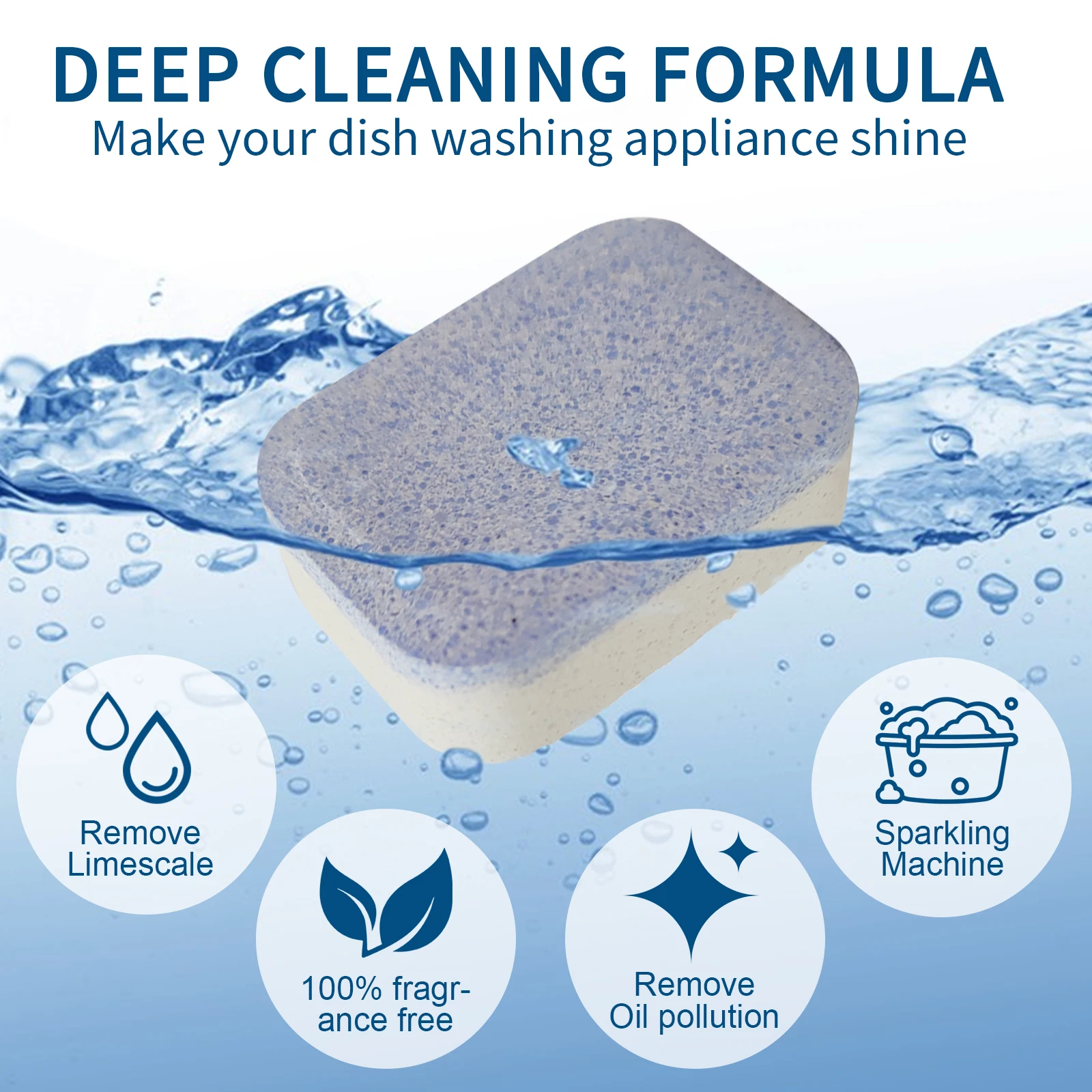 Eco-Friendly All-In-One Dishwasher Cleaner Tablets Convenient Dishwashing Powders