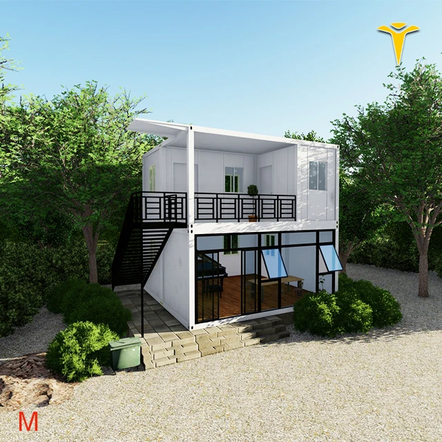 Caravan car container mobile 20ft prefab container house for constructer camping home