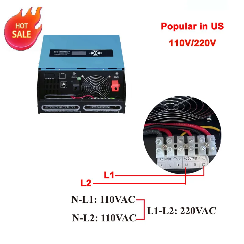 Spit Phase 48V Battery Voltage 120v 240v Off Grid Solar System Split- Phase 3kw 5kw Inverter