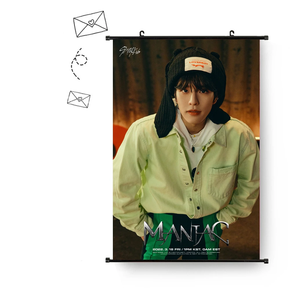 Wholesale Kpop Idol Stray Kids ODDINARY MANIAC Concept Photo Tapestry Fabric Poster Hanging Picture