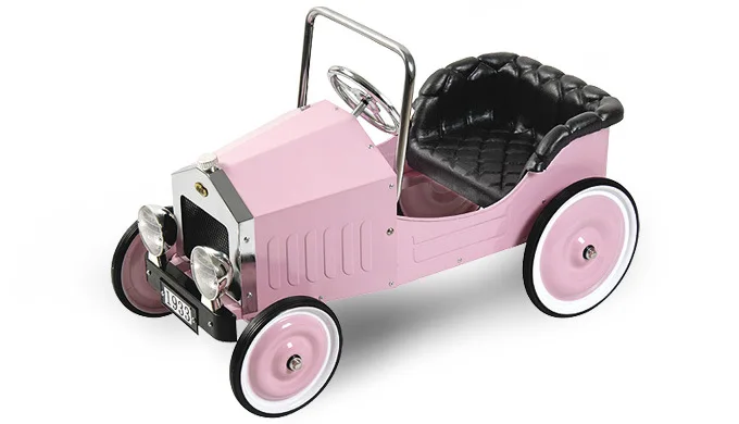 2021 classic / Metal Pedal car Kids Retro Pickup Truck Pedal Riding Toy