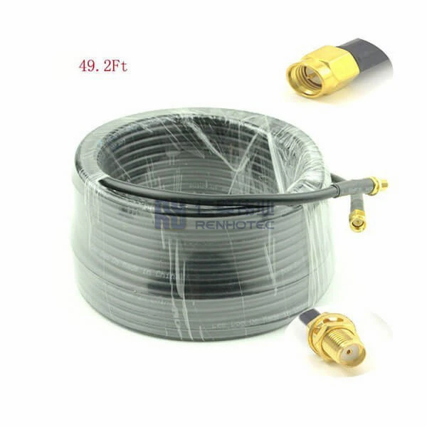 50ohm Straight RG58 SMA Male to Female RF Coaxial Cable SMA 2M