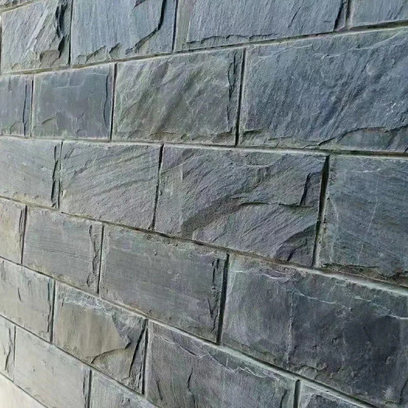 Wholesale high quality green sandstone mushroom surface slate for exterior wall cladding
