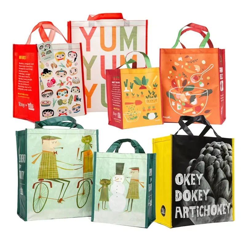 Halloween Trick or Treat Tote Bags with Handles Reusable Non-Woven non woven Fabric Gift Bags for Party Favors Goodie Giveaways