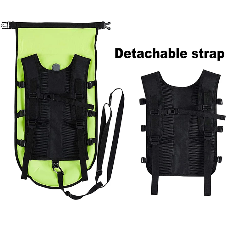 Neon Bright Color Tow Float Bubble 28liter Swimming Buoy Waterproof Dry Bag Backpack PVC Phone Protector For Open Water Swimming