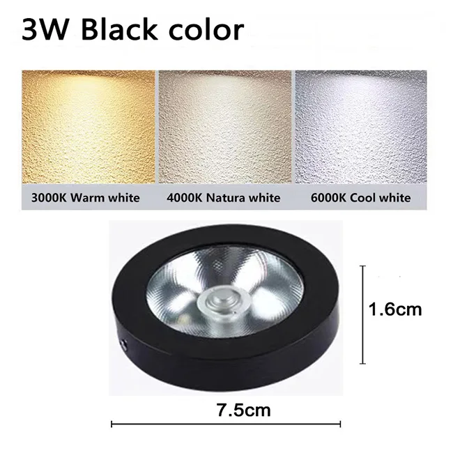 LED surface mount ceiling light COB 3w 5w 7w 10w  15W  Home lighting and commercial lighting all applicable