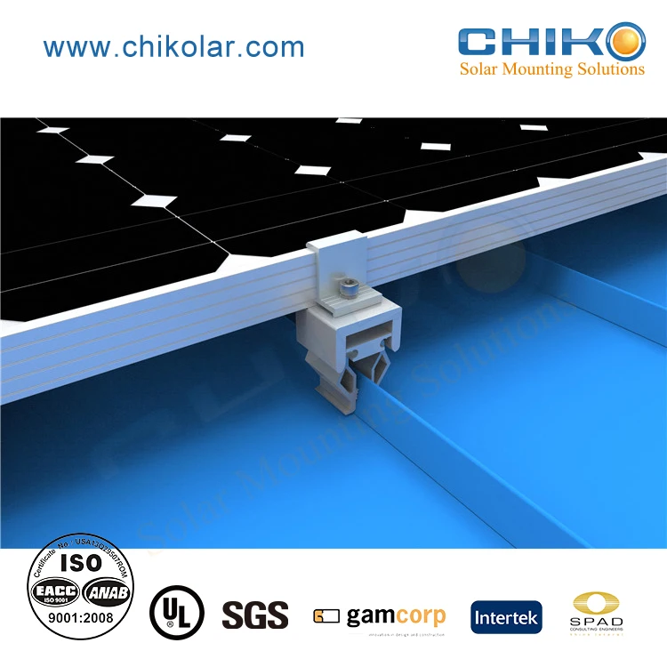CHIKO solar roofing mounting parts clips for Standing seam steel rooftop