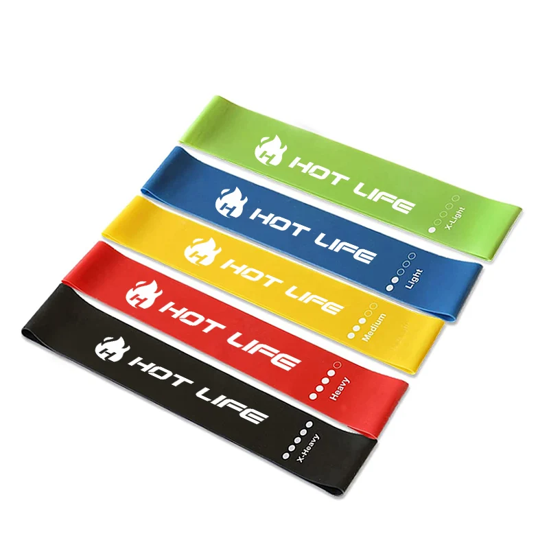 Hot Life Working Out High Quality Label Bar Training Mini Arms Toe Pattern Stretch Sets Packaging Resistance Band