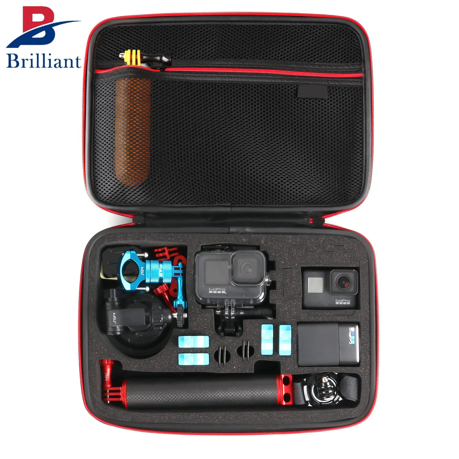 Brilliant Custom Camera Protective Eva Case Waterproof Large Carrying Case for GoPro Hero 12/11/10/9 and DJI Osmo Action Camera