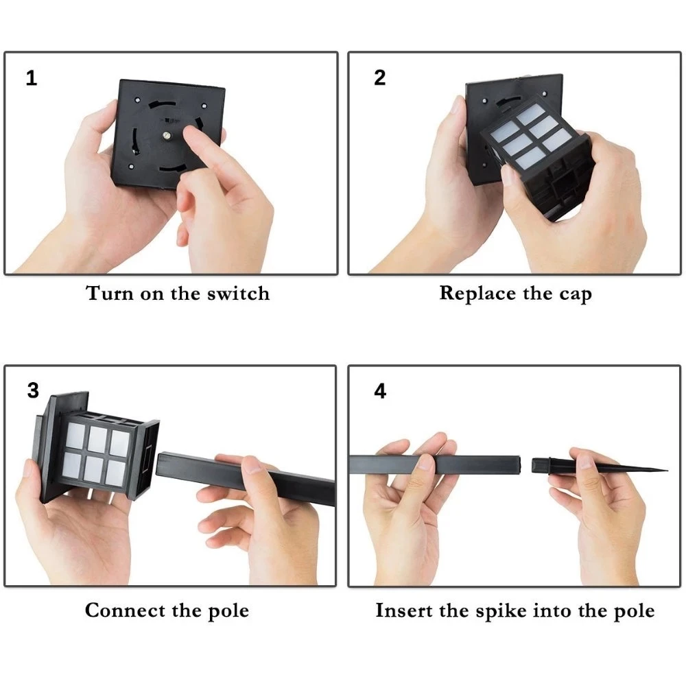 Solar Lawn Led Plastic House Lights Retro Garden Landscape Plug-In Lawn Lights Garden Home Outdoor Houses Path Villas