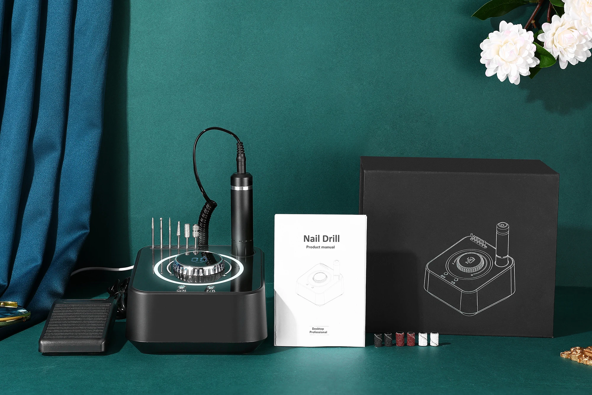 New Design 40000rpm Professional Portable Wireless Charging Nail Polish Drill Manicure Art Beauty Machine