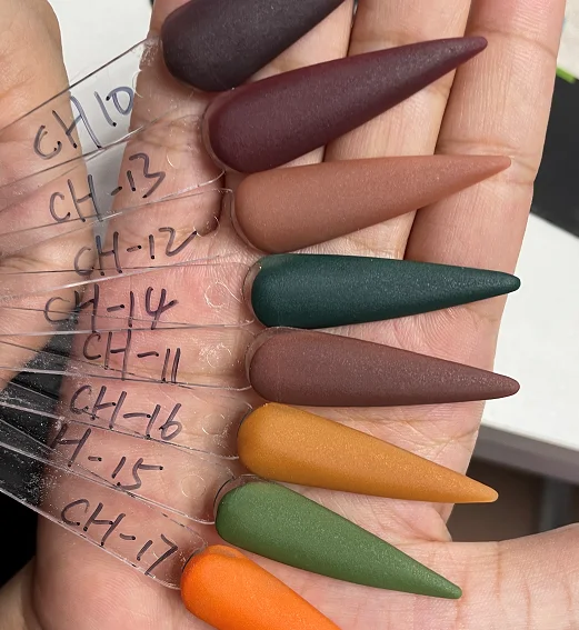 8 Colors Autumn Acrylic Dip Powder No Marble Powder Acrylic Kg In Stock