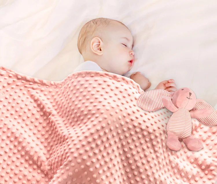 Сублимационные кашемировые одеяла Minky в горошек детское одеяло Флисовое для зимы
