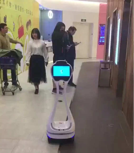 Wholesale 10.1 inches indoor Consulting  Robot Android  LCD Intelligent Reception Robot  for exhibition hall AI  Robot services
