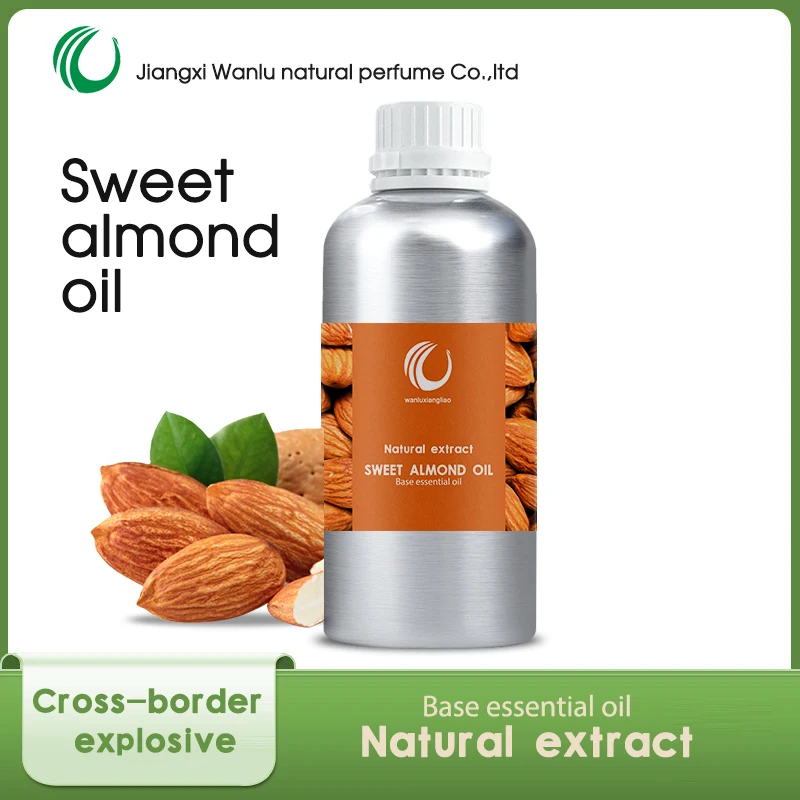 Organic Sweet Almond Oil Nutritional Skin Care Whitening Facial and Body Relaxation Natural Massage Essential Oil