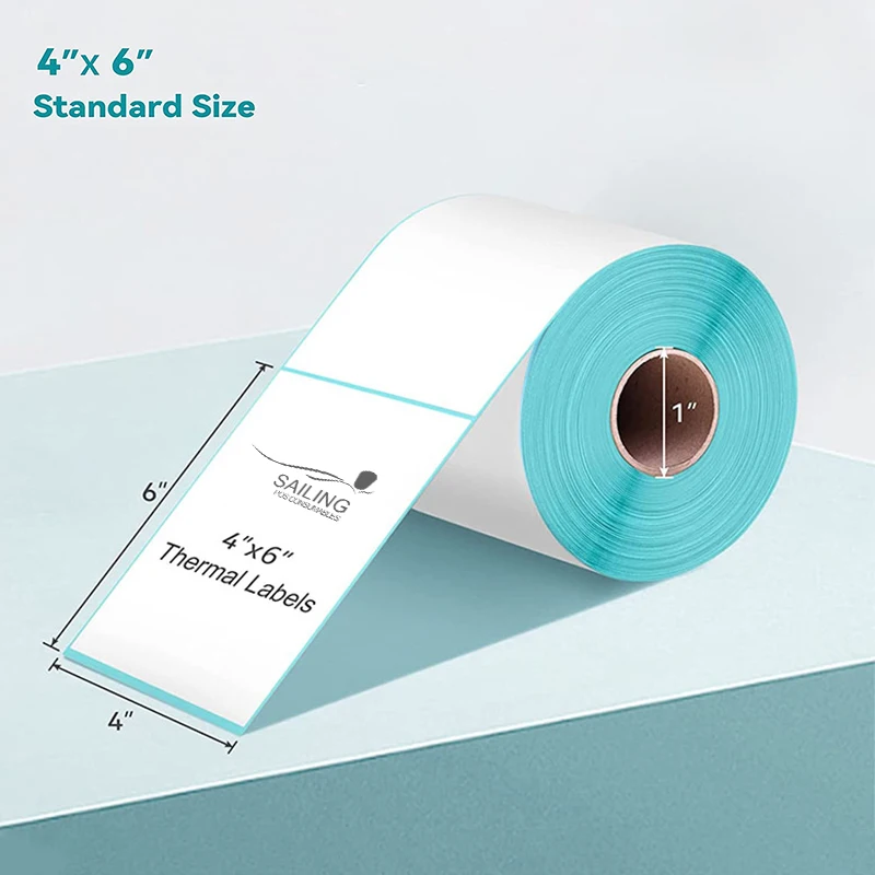 Wholesaler Blank Paper self adhesive direct thermal 4 x 6 inch shipping label sticker roll 1000pcs