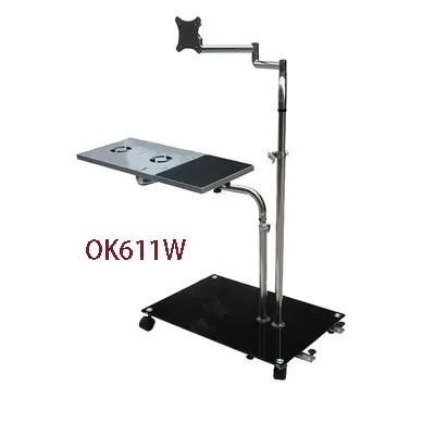 OK611 Bedside Moving Laptop Stand Adjustable Sofa Computer Monitor Holder Mount +Keyboard Holder Rotating Laptop Table Lapdesks