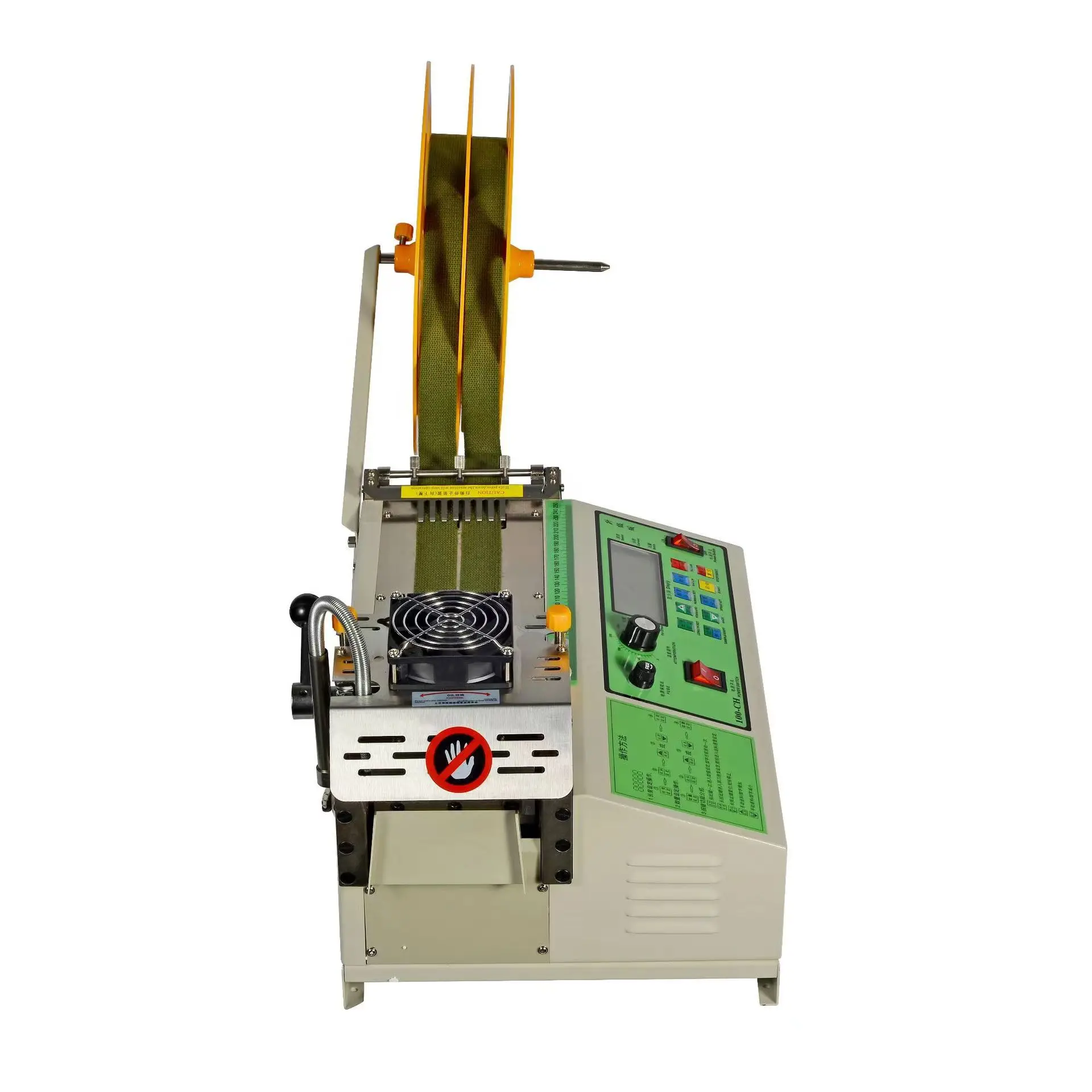DT-107N small Computer tape cutter hot&cold textiles  webbing cutting machine fabric automatic elastic cutting machine