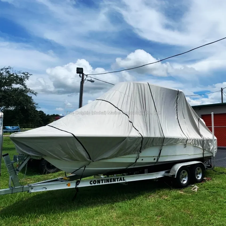 Heavy Duty Water Proof 600D Fabric 24Ft Yacht Boat Cover With Zipper