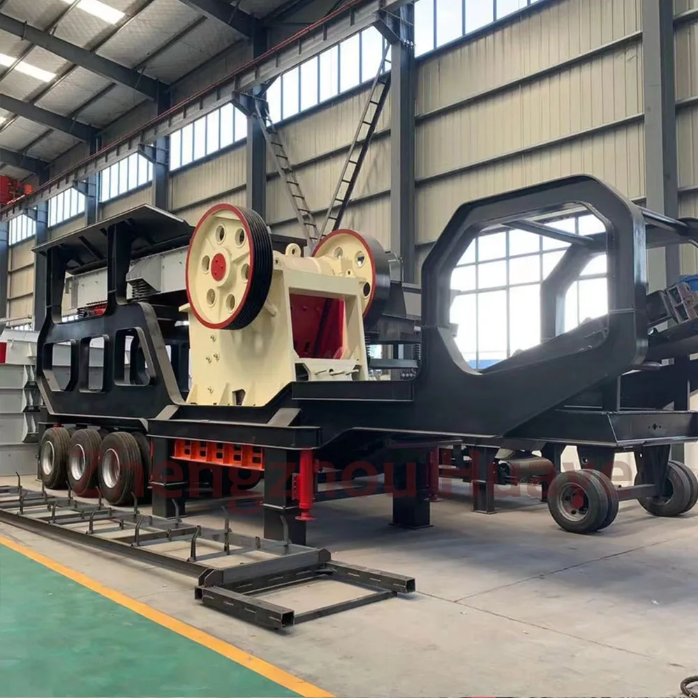 Мобильная каменная щековая дробилка портативная рудная 250*400