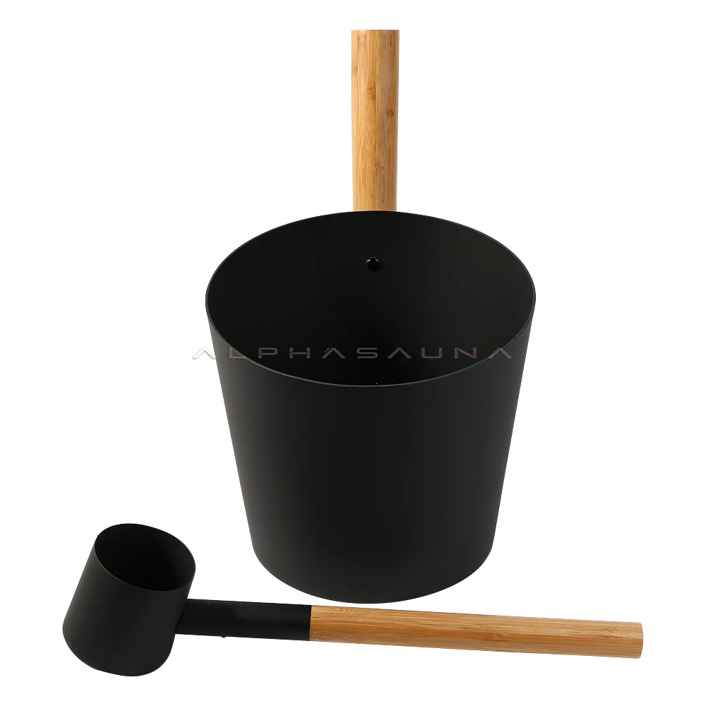 Alphasauna Sauna Accessories Aluminum Sauna Bucket And Ladle
