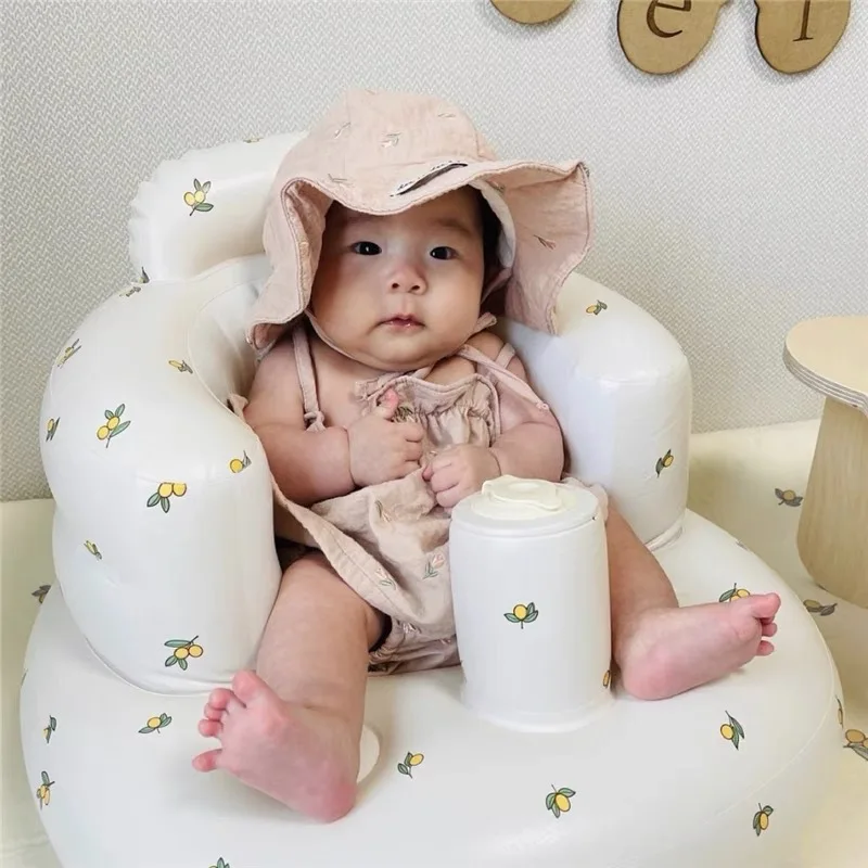 Multifunctional Baby PVC Inflatable Seat Inflatable Bathroom Sofa Learning Eating Dinner Chair Bathing Stool