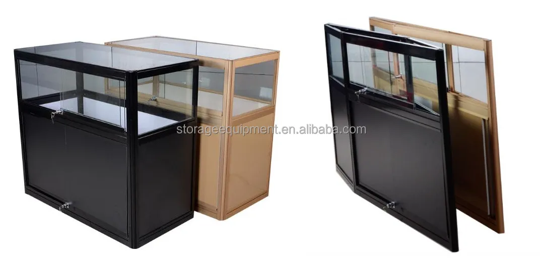 Foldable display showcase case,portable glass display cabinet for exhibition show